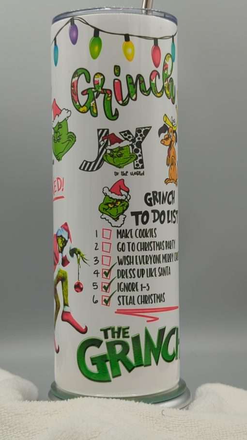 Grinch I'm Booked Tumbler - Image 4