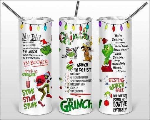 Grinch I'm Booked Tumbler