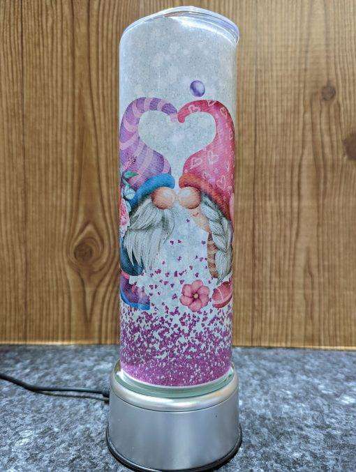 Purple Valentine Gnome Couple Tumbler - Image 2