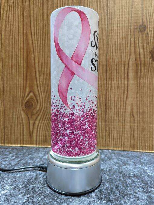 Breast Cancer Awareness Pink Glitter Tumbler - Image 3