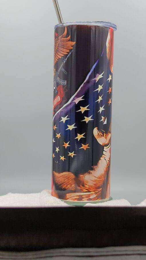 Veteran Military American Flag Tumbler - Image 5