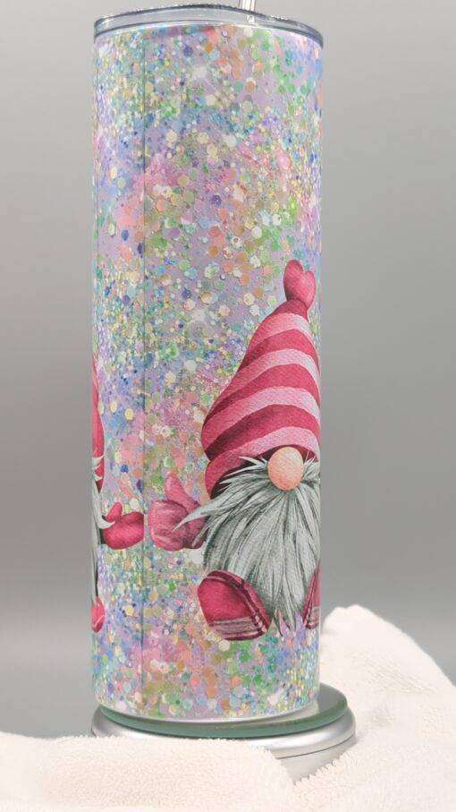 Pink Valentine Gnomes Tumbler - Image 2