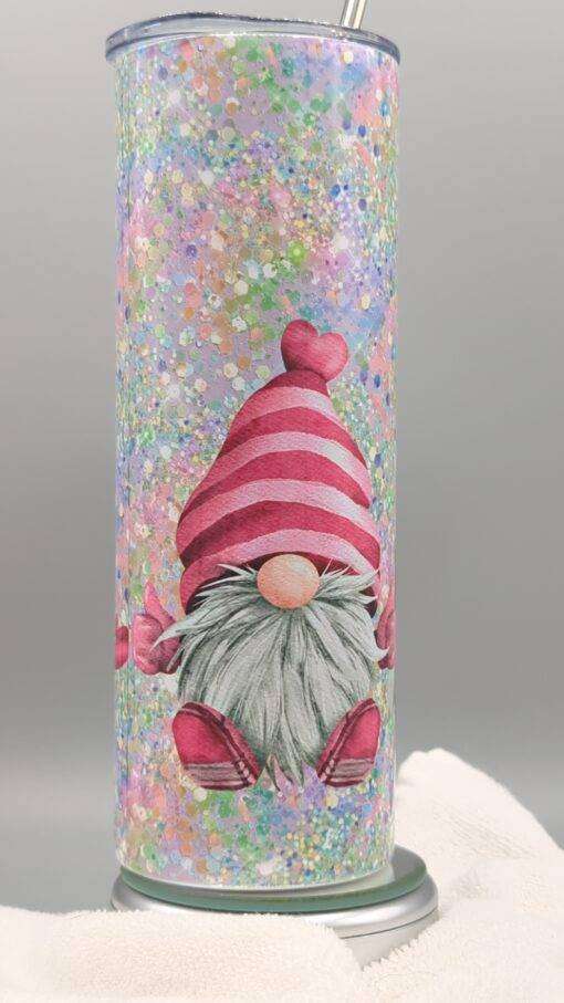 Pink Valentine Gnomes Tumbler - Image 3