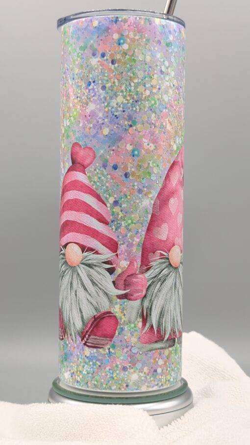 Pink Valentine Gnomes Tumbler - Image 4