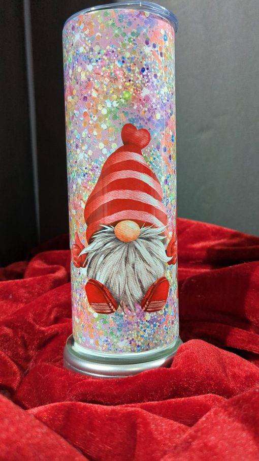 Red Valentine Gnome Tumbler