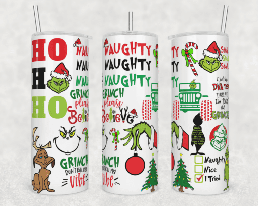 Grinch Collage Tumbler