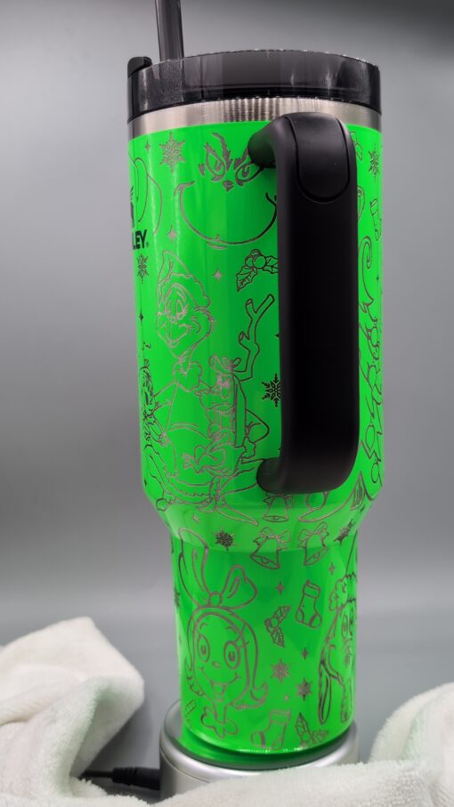 Stanley Neon Green Mean Christmas 40oz Tumbler - Image 6